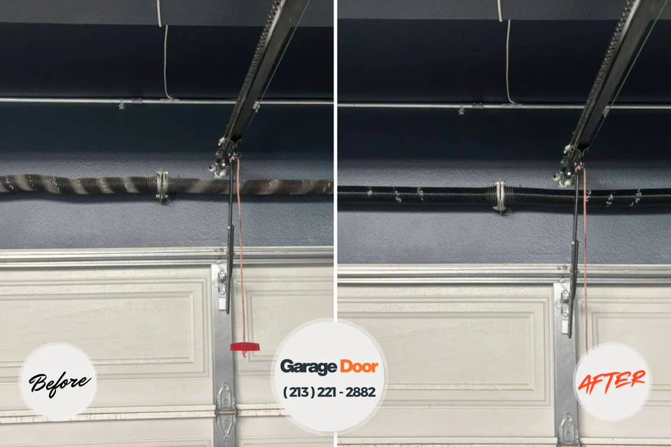 Before and after: garage door repair Bradfordville, FL